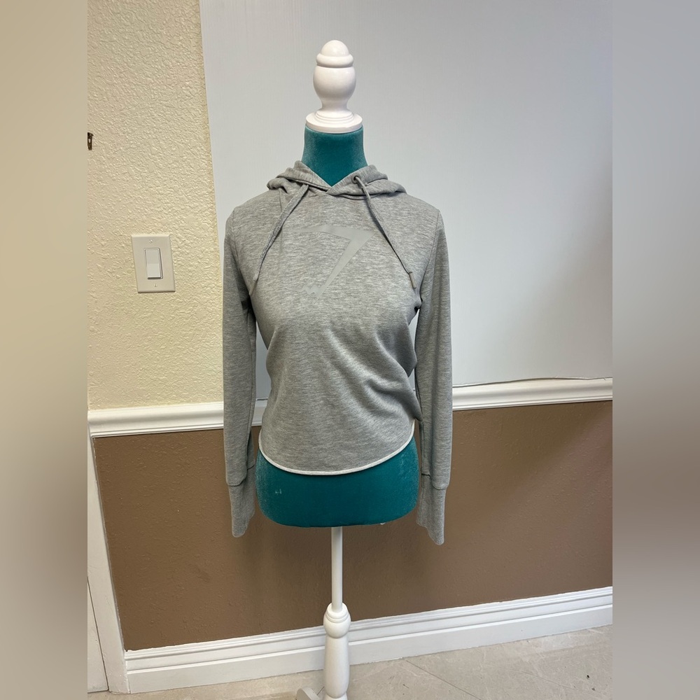 Gymshark Crossback Cropped Hoodie - Gray (Size S)